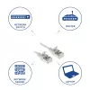 ACT Grau 3 meter LSZH U/FTP CAT6A Rechenzentrum Slimline Patchkabel snagless mit RJ45-Steckern