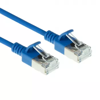ACT Blue 1,5 m LSZH U/FTP CAT6A Rechenzentrums-Slimline-Patchkabel mit rastnasenschutz und RJ45-Steckern