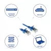ACT Blue 1,5 m LSZH U/FTP CAT6A Rechenzentrums-Slimline-Patchkabel mit rastnasenschutz und RJ45-Steckern