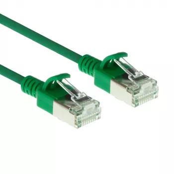 ACT Grün 2 Meter LSZH U/FTP CAT6A Rechenzentrums-Slimline-Patchkabel mit rasthemmenden RJ45-Steckern