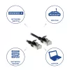 ACT Schwarz 0,5 Meter LSZH U/FTP CAT6A Datacenter Slimline Patchkabel snagless mit RJ45-Steckern