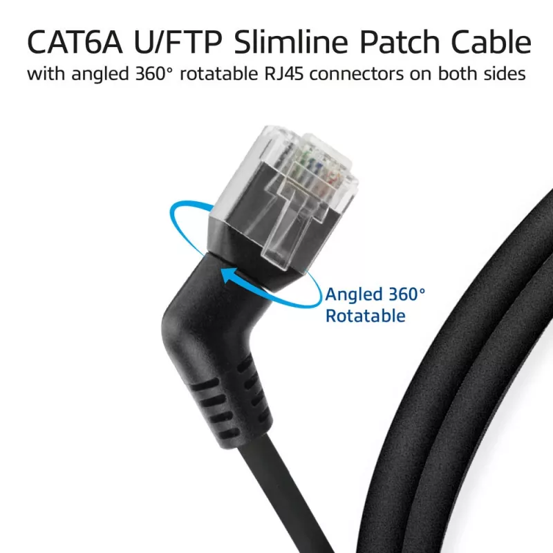Netzwerkkabel ACT DD1901 Cat6 U/FTP (STP) 1 m RJ-45 Schwarz