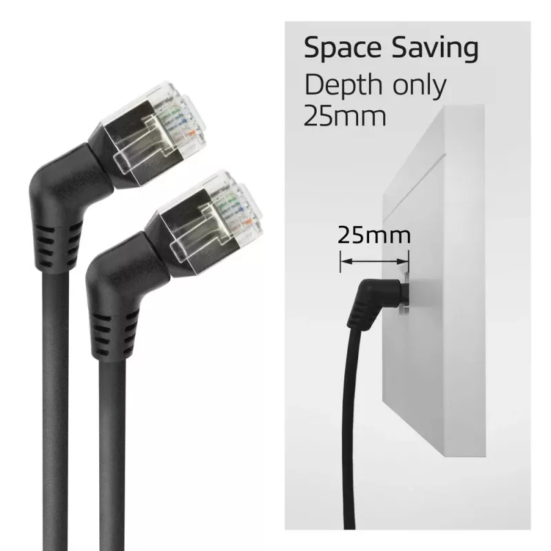 Netzwerkkabel ACT DD1901 Cat6 U/FTP (STP) 1 m RJ-45 Schwarz