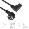 ACT Stromkabel Netzstecker CEE7/7 Stecker (gewinkelt) – C15 (gewinkelt links) IEC60320 schwarz 1 m