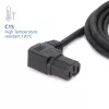 ACT Netzkabel Netzstecker CEE7/7 Stecker (gewinkelt) - C15 (gewinkelt links) IEC60320 schwarz 1,5 m