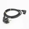 ACT Netzkabel Netzstecker CEE 7/7 Stecker (abgewinkelt) - C15 (rechtwinklig) IEC60320 schwarz 2 m