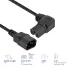 ACT Stromkabel C14–C15 abgewinkelt rechts IEC60320 schwarz 1,2 m H05RN-F 10 A 250 V