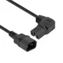 Powercord ACT C14 auf abgewinkelte C15 IEC60320 schwarz 2 m H05RN-F 10 A 250 V