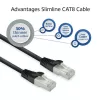 ACT FB8103 Cat8 U/FTP (STP) Netzwerkkabel 3 m, RJ-45 auf RJ-45, schwarz