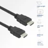 HDMI-Kabel ACT AK3871 – 1 m, HDMI Typ A auf Typ A, HDMI 2.0, 18 Gbit/s, ARC, vergoldete Kontakte, schwarz