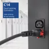 ACT Stromkabel C14 IEC Lock+ Dual Locking - C15 IEC Lock+ schwarz 1 m, PC3868