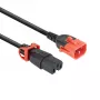 ACT Netzkabel C14 IEC Lock+ Dual Locking - C15 IEC Lock+ schwarz 3 m, PC3876
