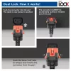 ACT Netzkabel C14 IEC Lock+ Dual Locking - C15 IEC Lock+ schwarz 3 m, PC3876