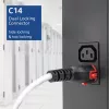 ACT Netzkabel C14 IEC Lock+ Dual Locking – C15 IEC Lock+ weiß 1 m, PC3871