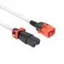 ACT Powercord C14 IEC Lock+ Dual Locking - C15 IEC Lock+ weiß 3 m, PC3879