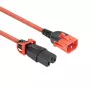 ACT Powercord C14 IEC Lock+ Dual Locking - C15 IEC Lock+ rot 2 m, PC3873