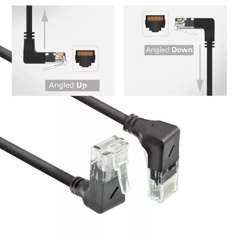 ACT Netzwerkkabel DD7930 Cat6a U/UTP Patchkabel 0,15 m RJ-45 schwarz