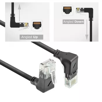 ACT Netzwerkkabel Cat6a U/UTP (UTP) mit RJ-45-Steckern 1,5 m Schwarz