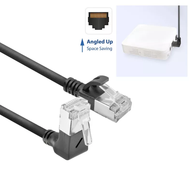 Netzwerkkabel ACT DA4903 Cat6a U/FTP (STP) Schwarz 3 m mit RJ-45 vergoldeten Kontakten