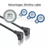 Netzwerkkabel ACT DA5952 Cat6a U/FTP (STP) 0,25 m Schwarz RJ‑45 auf RJ‑45