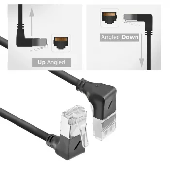 Netzwerkkabel ACT DA7952 Cat6a U/FTP (STP) Schwarz 0,25 m mit RJ-45-Steckern, vergoldeten Kontakten