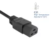 ACT Stromkabel C20–C21 IEC60320 schwarz 1,5 m, 16 A, 250 V