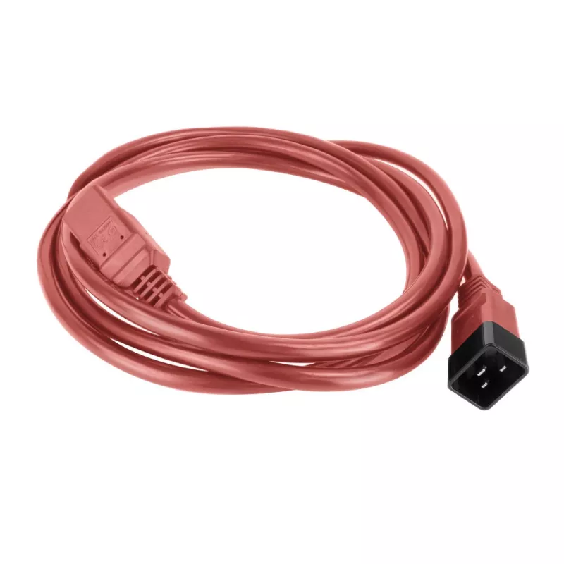 Stromkabel ACT C20–C21 IEC60320 rot 1,5 m, 250 V 16 A