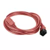 Netzkabel ACT C20–C21 IEC60320 rot 2,5 m, 16 A 250 V