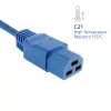 Netzkabel ACT C20–C21 IEC60320 blau 3 m, 250 V 16 A