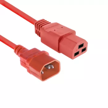 Netzkabel ACT C14 auf C21 IEC60320 rot 2,5 m, 250 V 10 A