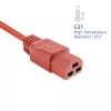 Netzkabel ACT C14 auf C21 IEC60320 rot 2,5 m, 250 V 10 A