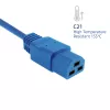 ACT-Netzkabel C14 auf C21 IEC60320 blau 1 m, 250 V 10 A