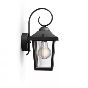 Außenwandleuchte Philips myGarden Buzzard 60 W E27 Schwarz Aluminium (ohne Leuchtmittel)