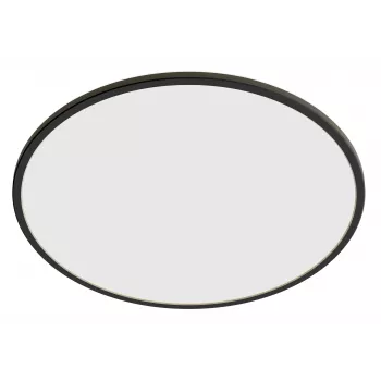 Philips Superslim Deckenleuchte 15W, Schwarz, Metall, Kunststoff, IP54, Terrasse, Garten, II, Modern