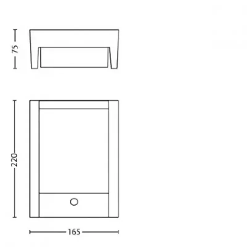 Philips Arbour Wandleuchte 3,8W, Außen-Wandleuchte, Anthrazit, Metall, IP44, Terrasse, Garten, II