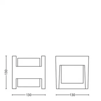 Außenwandleuchte Signify Philips Arbour Wandleuchte 3,8 W LED Anthrazit