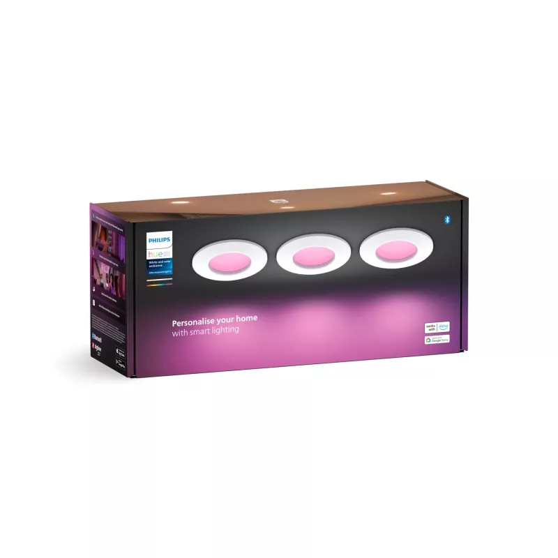 Einbaustrahler Philips 929003712102, rund LED, 1× LED 1000 lm, IP44, dimmbar, weiß