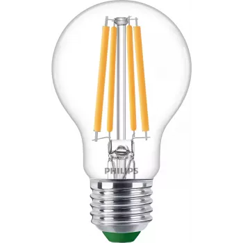 Philips Filament Bulb Clear 60W A60 E27 x2, 4 W, 60 W, E27, 840 lm, 50000 h, Warmweiß