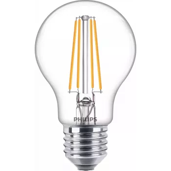 Philips Filament Bulb Clear 60 W A60 E27 x3, 7 W, 60 W, E27, 806 lm, 15000 h, Warmweiß
