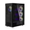 Zalman i3 Neo ATX Mid-Tower-Gehäuse mit RGB, 4 Lüfter, Schwarz