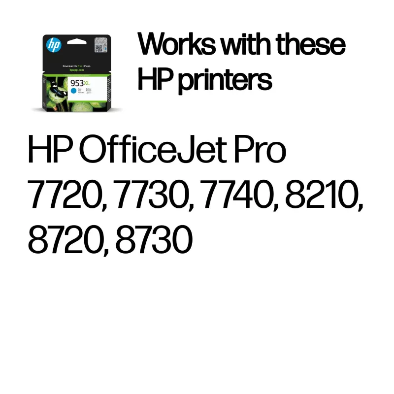 HP 953XL High Yield Cyan Original Tintenpatrone, Cyan, 1 Stk., 1450 Seiten