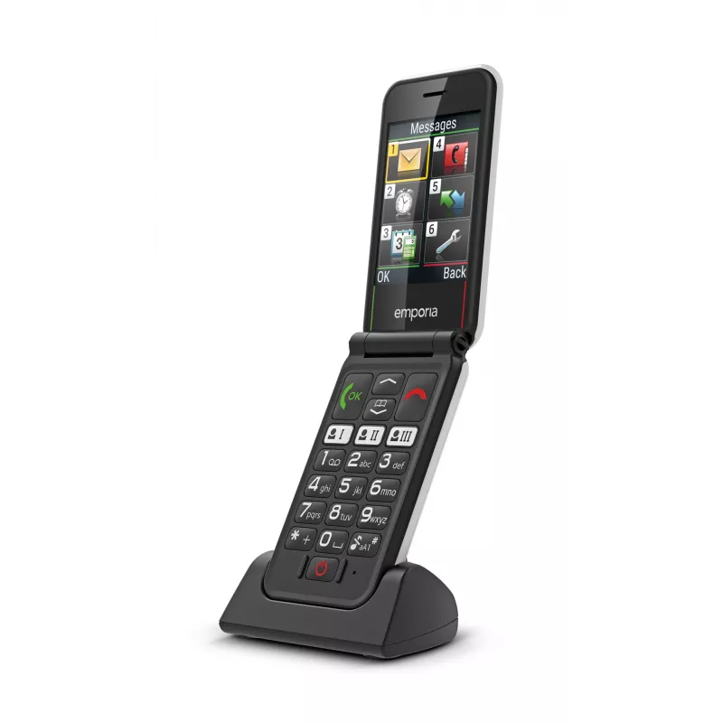 Emporia SIMPLICITYglam.4G 7,11 cm (2,8 Zoll) 106 g Schwarz Seniorenhandy