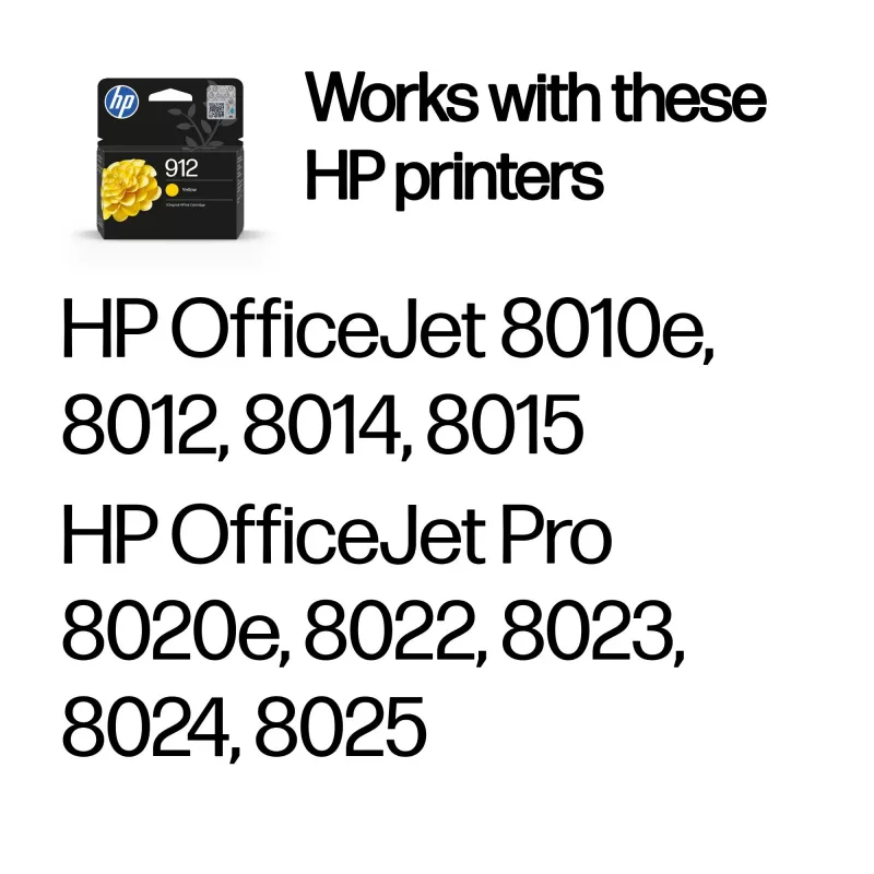 HP 912 Gelb Original Tintenpatrone, Gelb, 1 Stk., 315 Seiten