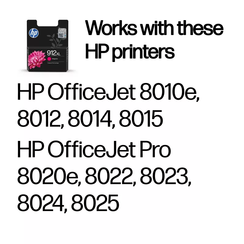 HP 912XL High Yield Magenta Original Tintenpatrone, Magenta, 1 Stk., 700 Seiten
