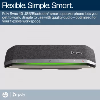 HP Poly Sync 40+ Microsoft Teams zertifiziert USB-A USB-C Speakerphone +BT700 USB-A Adapter