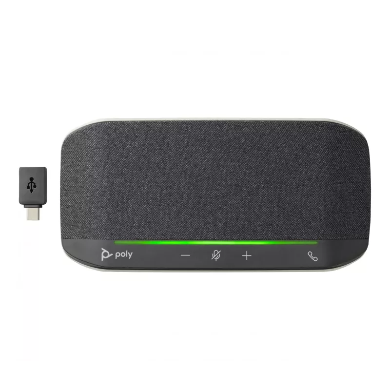 HP Poly Sync 10 USB-A USB-C Speakerphone, Silber, Windows 10, Windows 11, MacOS, RoHS, Federal Communications Commission (FCC), CE, 182 mm, 89 mm