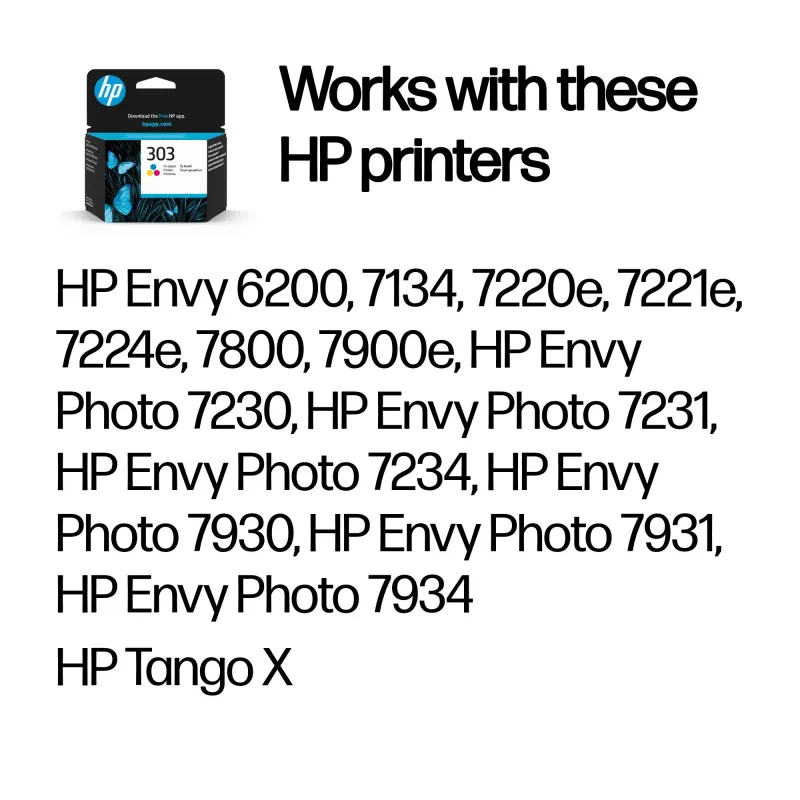 HP 303 Tri-Color Original Tintenpatrone, Cyan, Magenta, Gelb, 1 Stück, 165 Seiten