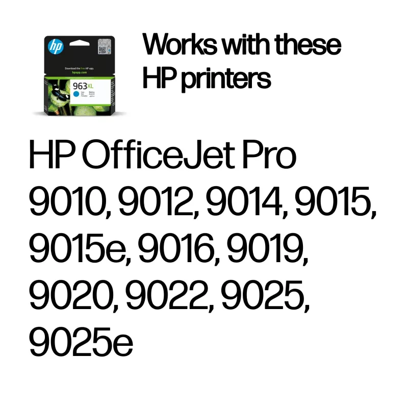 HP 963XL High Yield Cyan Original Druckerpatrone, Cyan, 1 Stück, 1600 Seiten