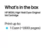 HP 963XL High Yield Cyan Original Druckerpatrone, Cyan, 1 Stück, 1600 Seiten