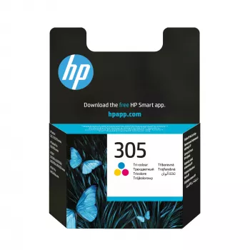 HP 305 Tri-color Original Tintenpatrone, Cyan, Magenta, Gelb, 1 Stk., 100 Seiten